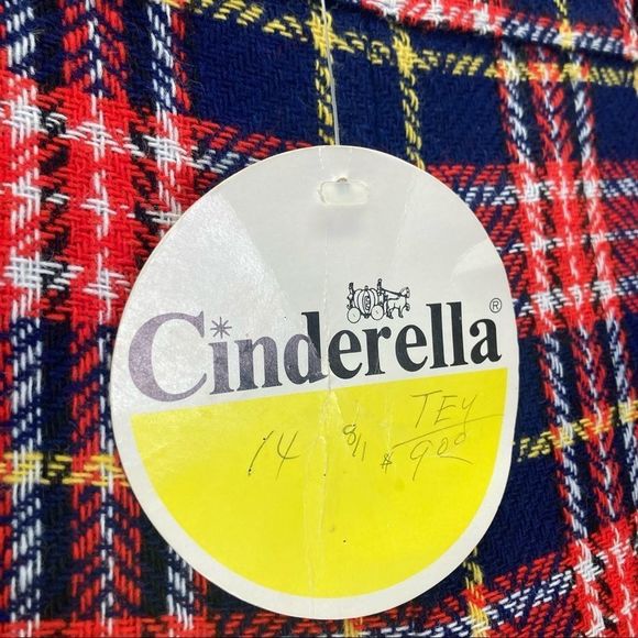 NWT 70s Dead Stock Cinderella Frocks Rosenau Bros Plaid Flare Leg Pants - Picture 8 of 10